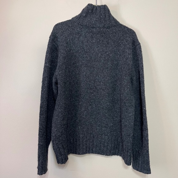 Polo Ralph Lauren Men's Dark Gray 4 Button Alpaca Wool Blend L Sweater Pullover - Picture 2 of 8